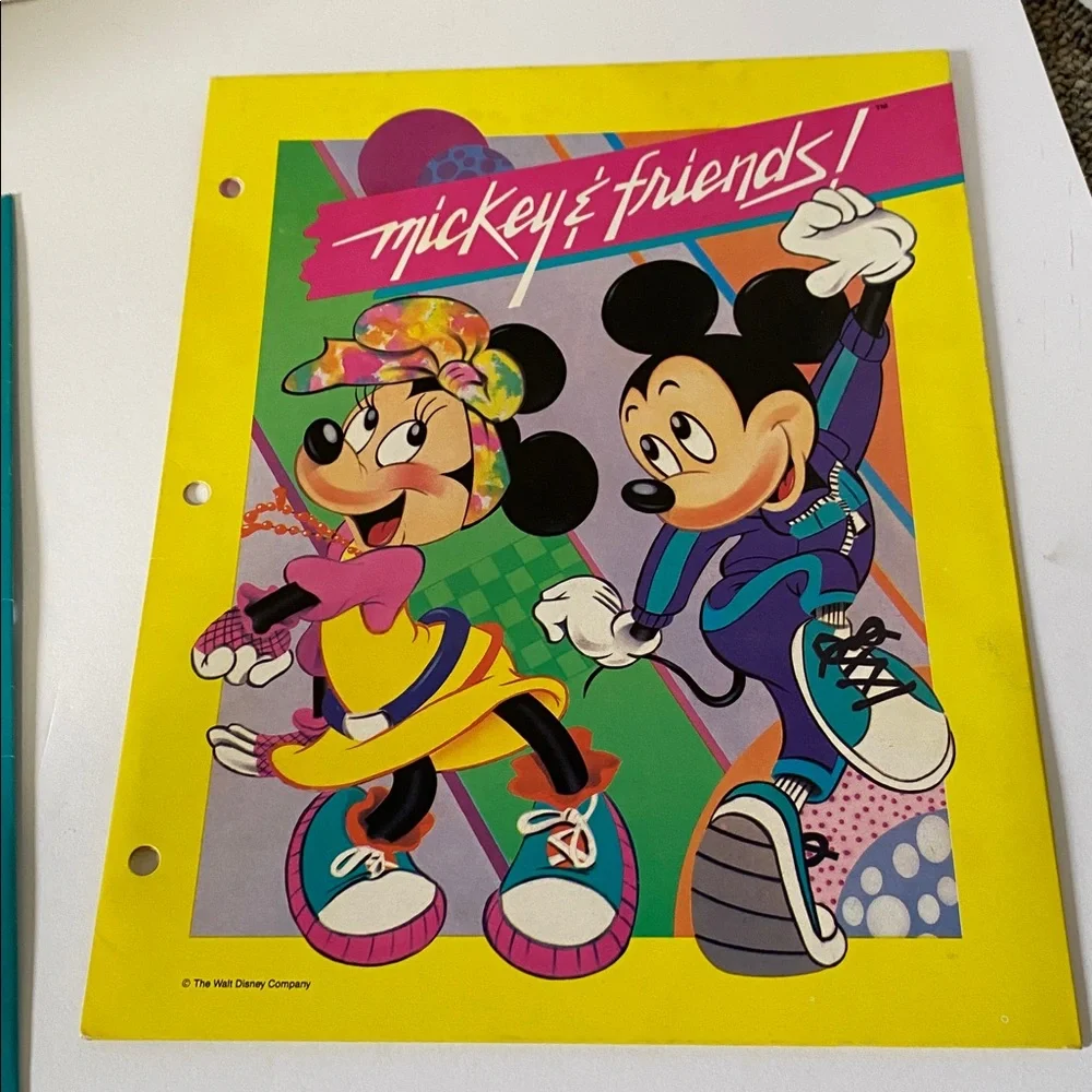 Vintage Disney Mickey Mouse and Friends School Folders